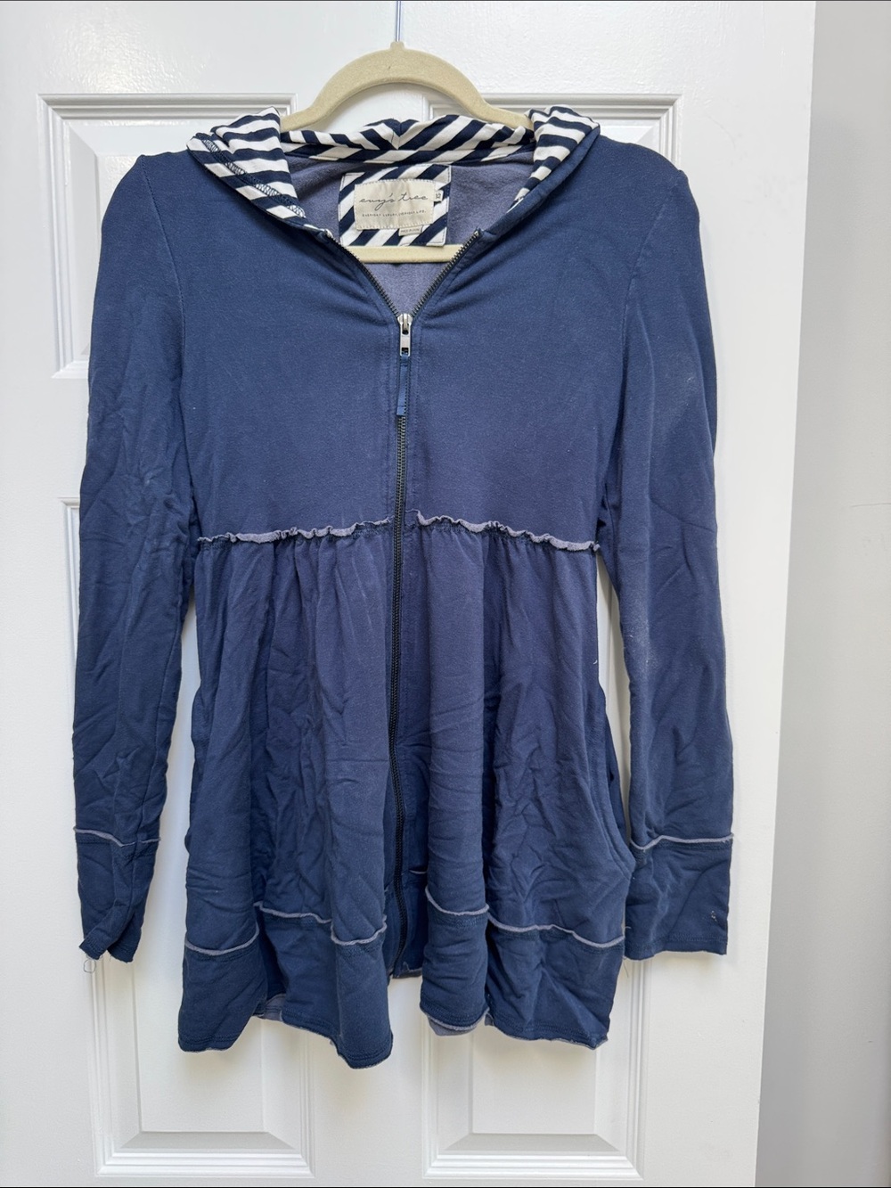Evy's Tree Navy Blue Zip-Up Hoodie The Sophie XS
